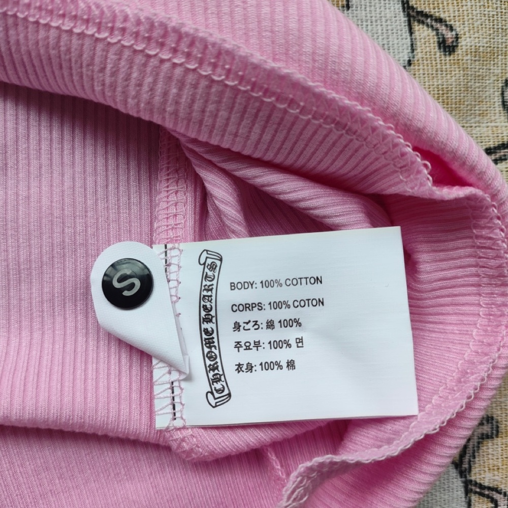 Chrome Hearts Baby Pink Logo Ribbed Tank - Picture 6 of 7
